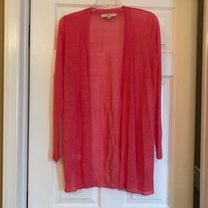 Ann Taylor Loft Coral cardigan
